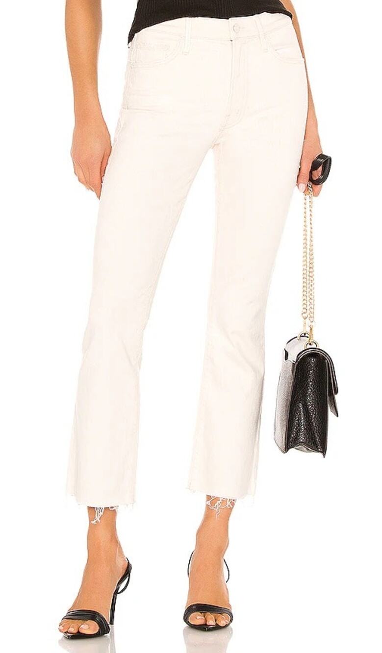 Mother The Insider Ankle Fray Act Natural Jeans 26